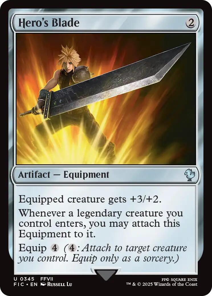 Hero's Blade (Surge Foil) [FINAL FANTASY Commander] | Lots Moore NSW