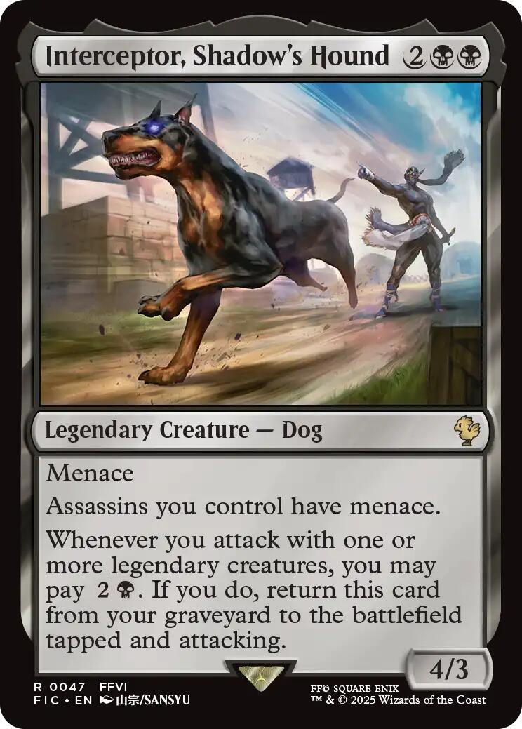 Interceptor, Shadow's Hound (Surge Foil) [FINAL FANTASY Commander] | Lots Moore NSW