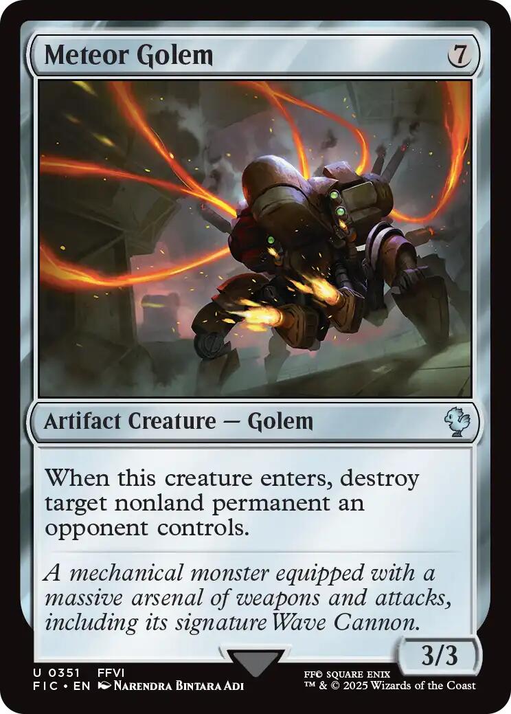 Meteor Golem (Surge Foil) [FINAL FANTASY Commander] | Lots Moore NSW