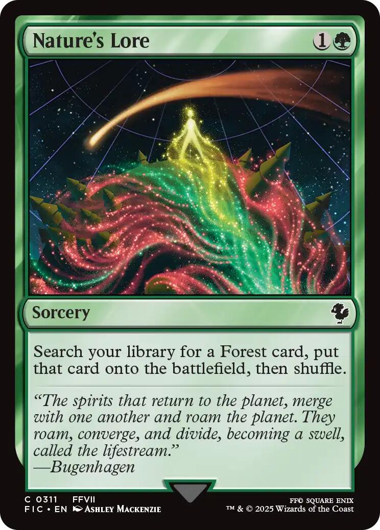 Nature's Lore (Surge Foil) [FINAL FANTASY Commander] | Lots Moore NSW