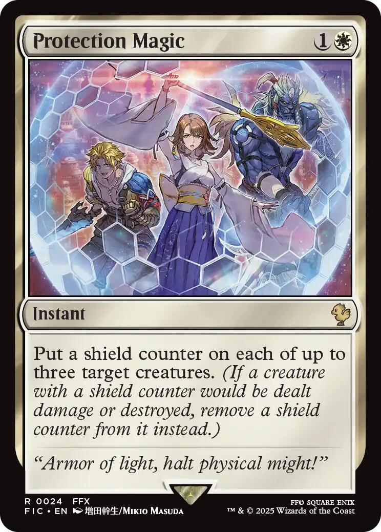Protection Magic (Surge Foil) [FINAL FANTASY Commander] | Lots Moore NSW