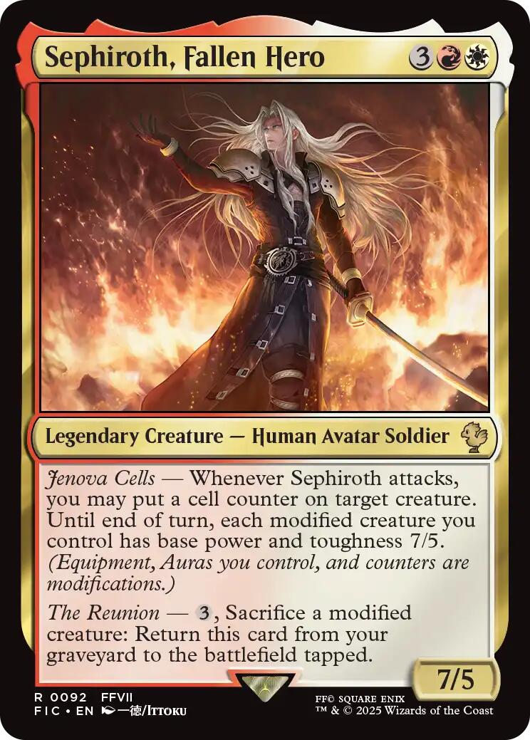 Sephiroth, Fallen Hero (Surge Foil) [FINAL FANTASY Commander] | Lots Moore NSW