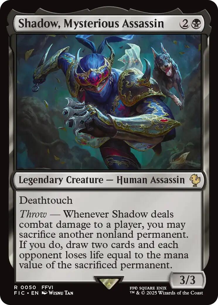 Shadow, Mysterious Assassin (Surge Foil) [FINAL FANTASY Commander] | Lots Moore NSW