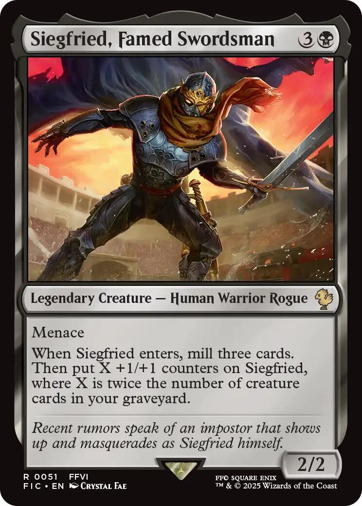 Siegfried, Famed Swordsman (Surge Foil) [FINAL FANTASY Commander] | Lots Moore NSW