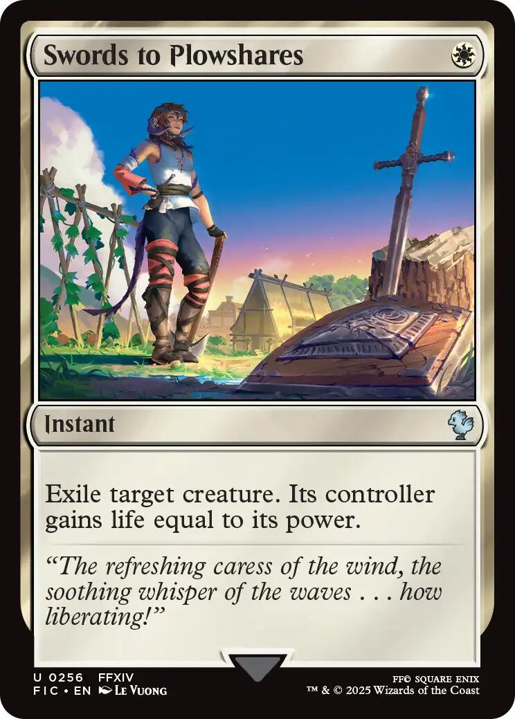 Swords to Plowshares (Surge Foil) [FINAL FANTASY Commander] | Lots Moore NSW