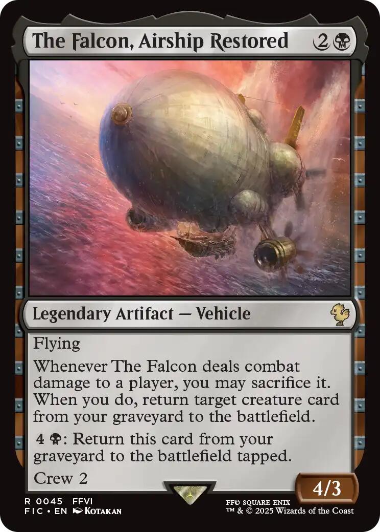 The Falcon, Airship Restored (Surge Foil) [FINAL FANTASY Commander] | Lots Moore NSW