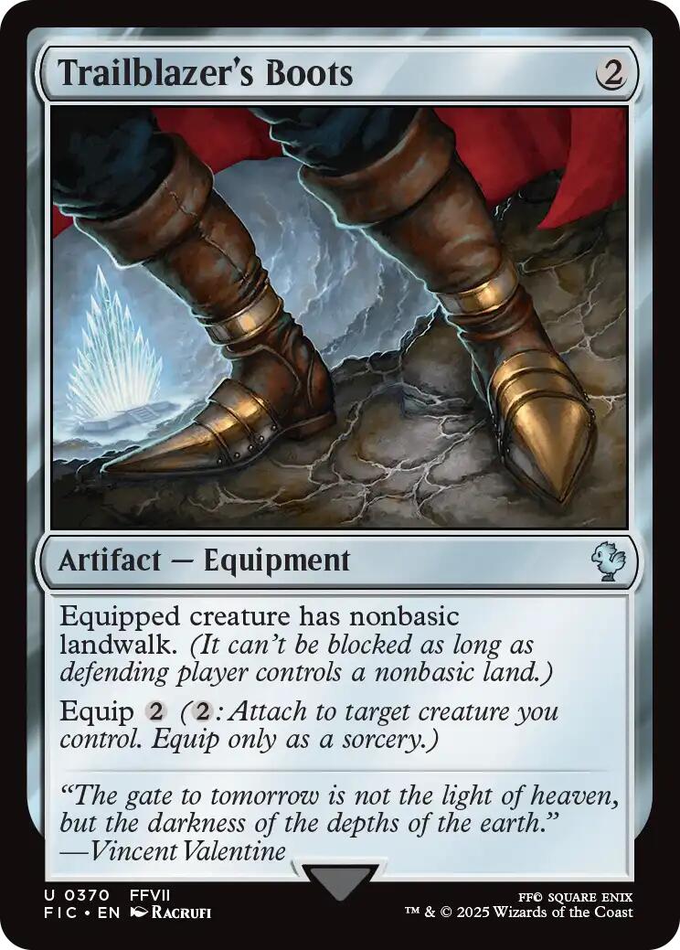 Trailblazer's Boots (Surge Foil) [FINAL FANTASY Commander] | Lots Moore NSW