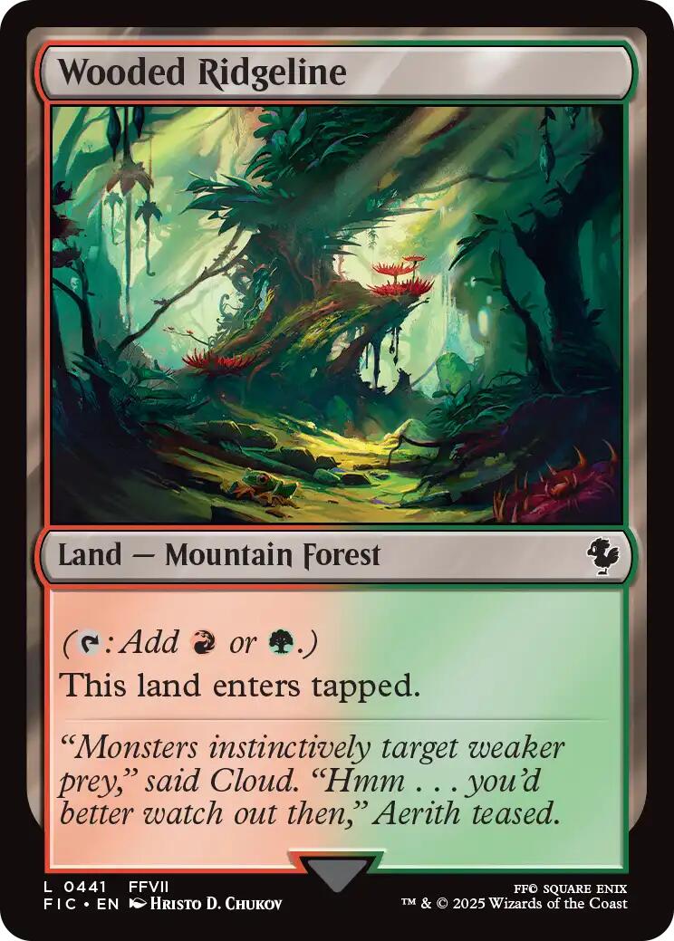 Wooded Ridgeline (Surge Foil) [FINAL FANTASY Commander] | Lots Moore NSW