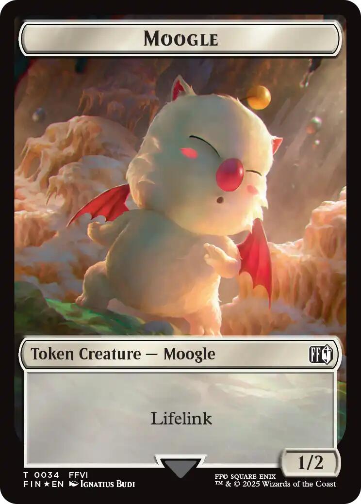 Moogle // Zombie Double-Sided Token (Surge Foil) [FINAL FANTASY Commander Tokens] | Lots Moore NSW