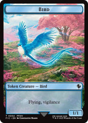 Bird // Hero (0029) Double-Sided Token (Surge Foil) [FINAL FANTASY Commander Tokens] | Lots Moore NSW