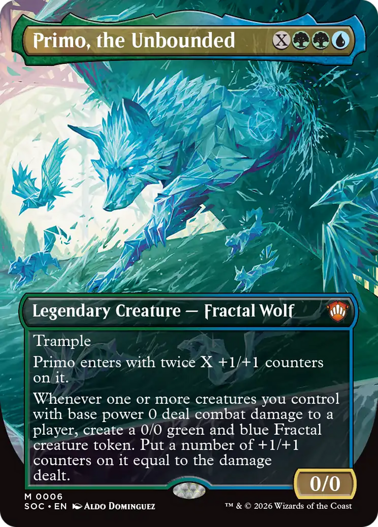 Primo, the Unbounded (Borderless) [Secrets of Strixhaven Commander] Magic: The Gathering | Lots Moore NSW