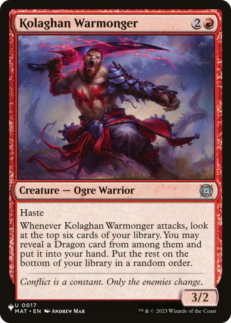 Kolaghan Warmonger [The List] | Lots Moore NSW