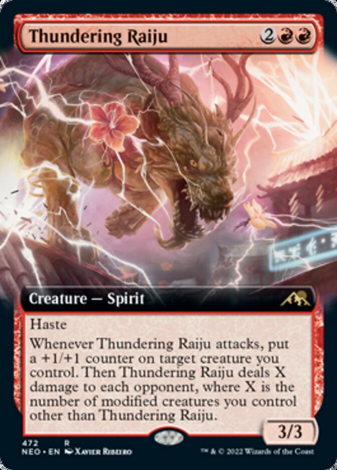 Thundering Raiju (Extended Art) [Kamigawa: Neon Dynasty] | Lots Moore NSW