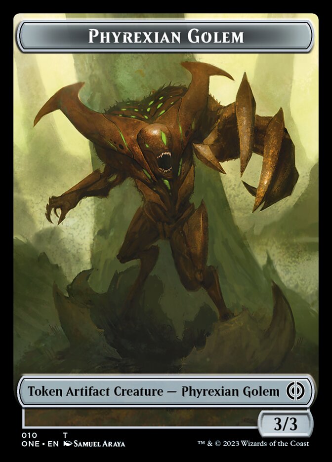 Phyrexian Mite (011) // Phyrexian Golem Double-Sided Token [Phyrexia: All Will Be One Tokens] | Lots Moore NSW