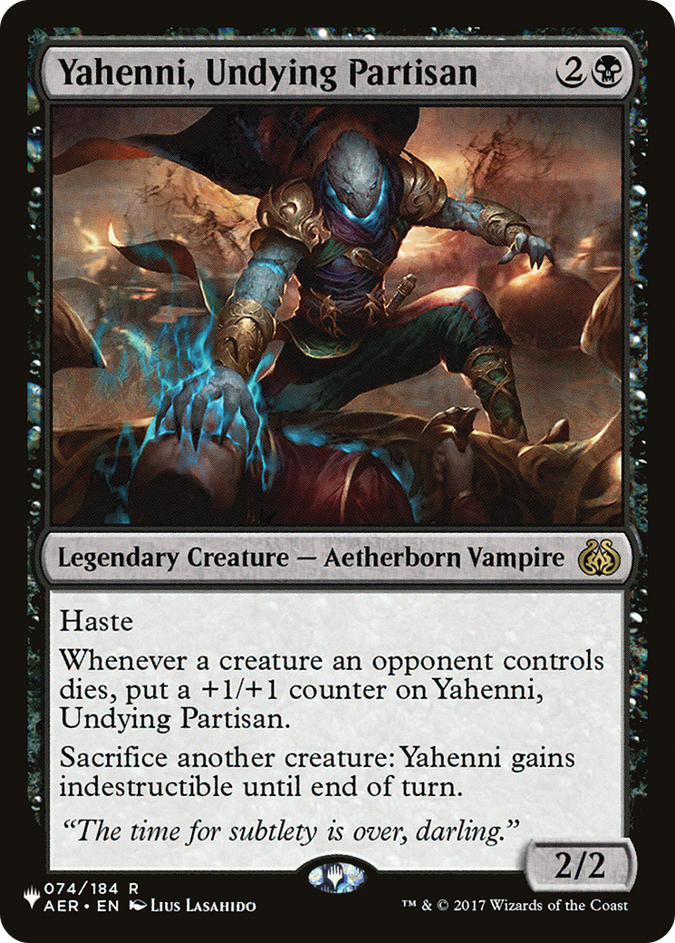 Yahenni, Undying Partisan [The List] | Lots Moore NSW
