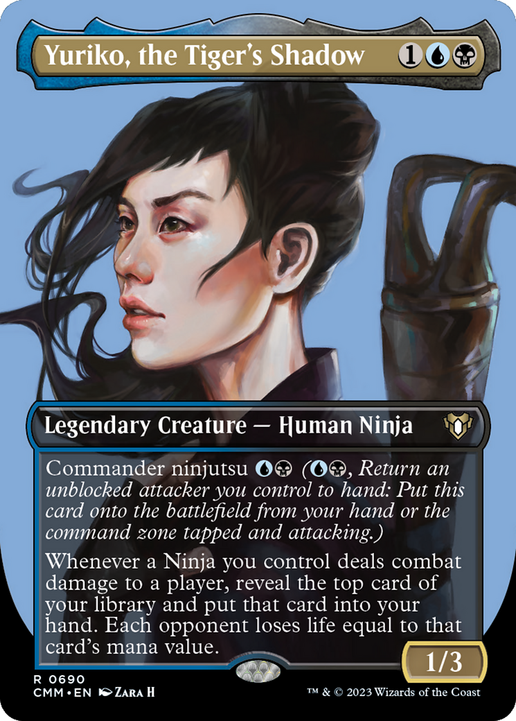 Yuriko, the Tiger's Shadow (Borderless Profile) [Commander Masters] | Lots Moore NSW