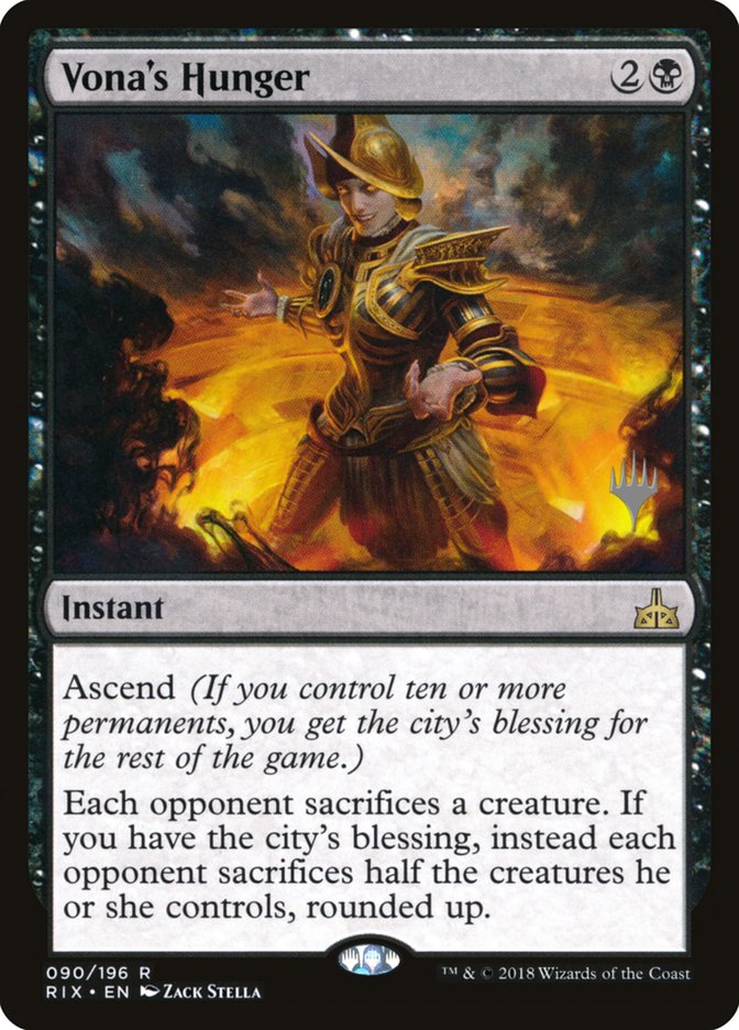 Vona's Hunger (Promo Pack) [Rivals of Ixalan Promos] | Lots Moore NSW