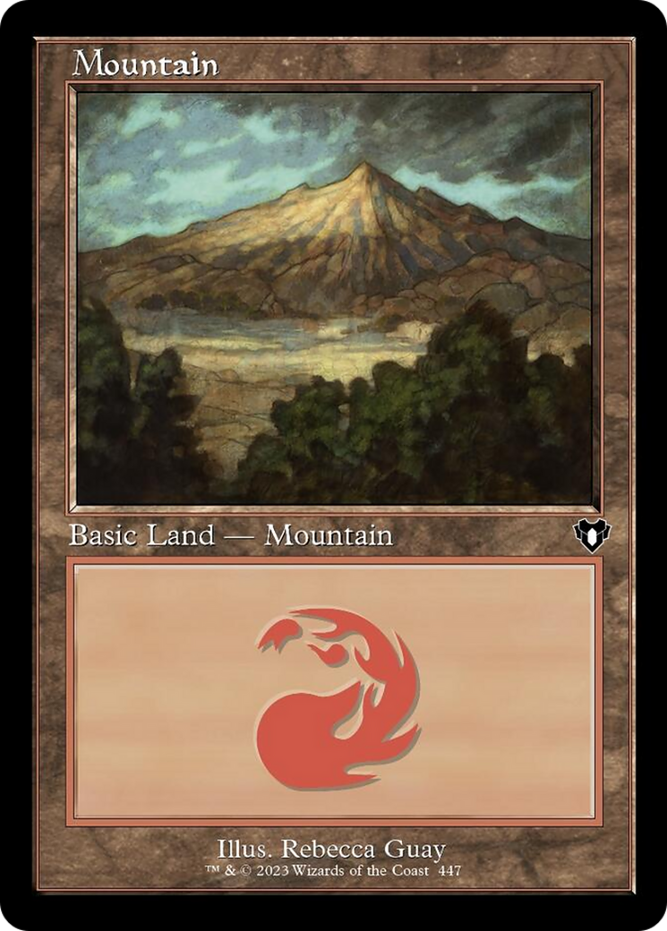 Mountain (447) (Retro) [Commander Masters] | Lots Moore NSW