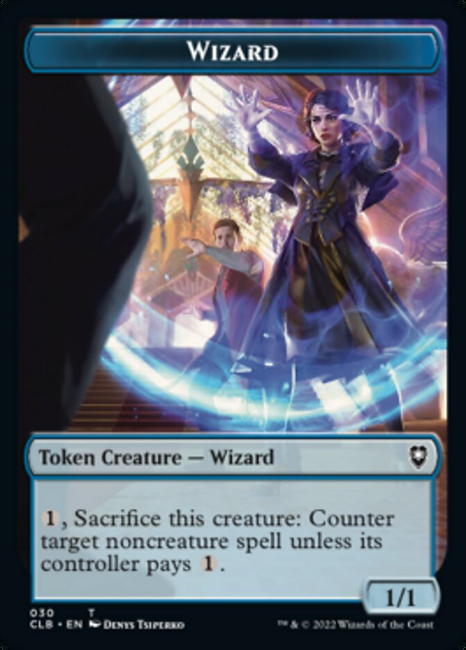 Kor Warrior // Wizard Double-Sided Token [Commander Legends: Battle for Baldur's Gate Tokens] | Lots Moore NSW