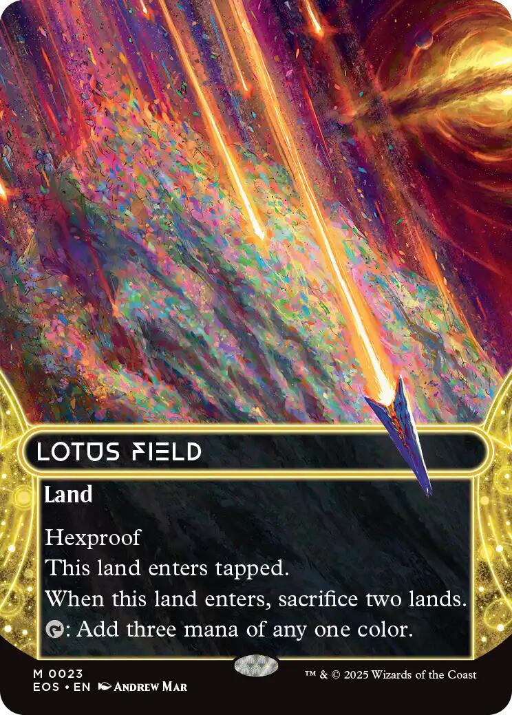 Lotus Field (0023) (Borderless) [Edge of Eternities: Stellar Sights] | Lots Moore NSW
