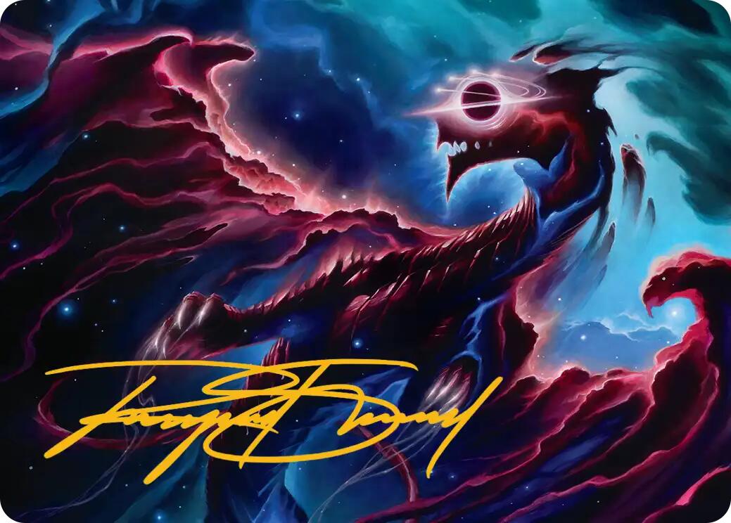 Nova Hellkite Art Card (18/54) (Gold-Stamped Signature) [Edge of Eternities Art Series] | Lots Moore NSW