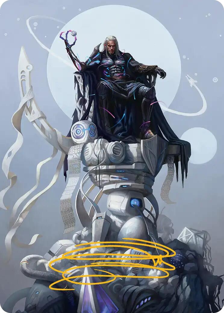 Tezzeret, Cruel Captain Art Card (35/54) (Gold-Stamped Signature) [Edge of Eternities Art Series] | Lots Moore NSW