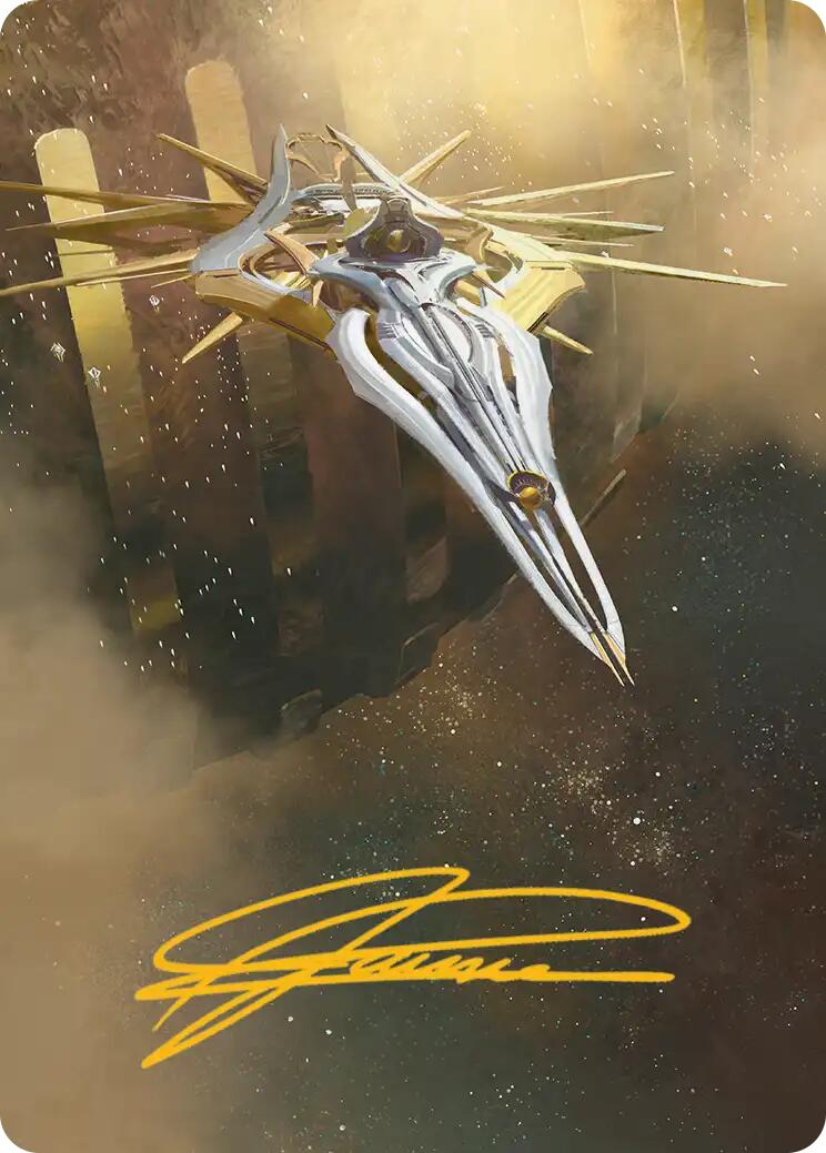 Dawnsire, Sunstar Dreadnought Art Card (Gold-Stamped Signature) [Edge of Eternities Art Series] | Lots Moore NSW