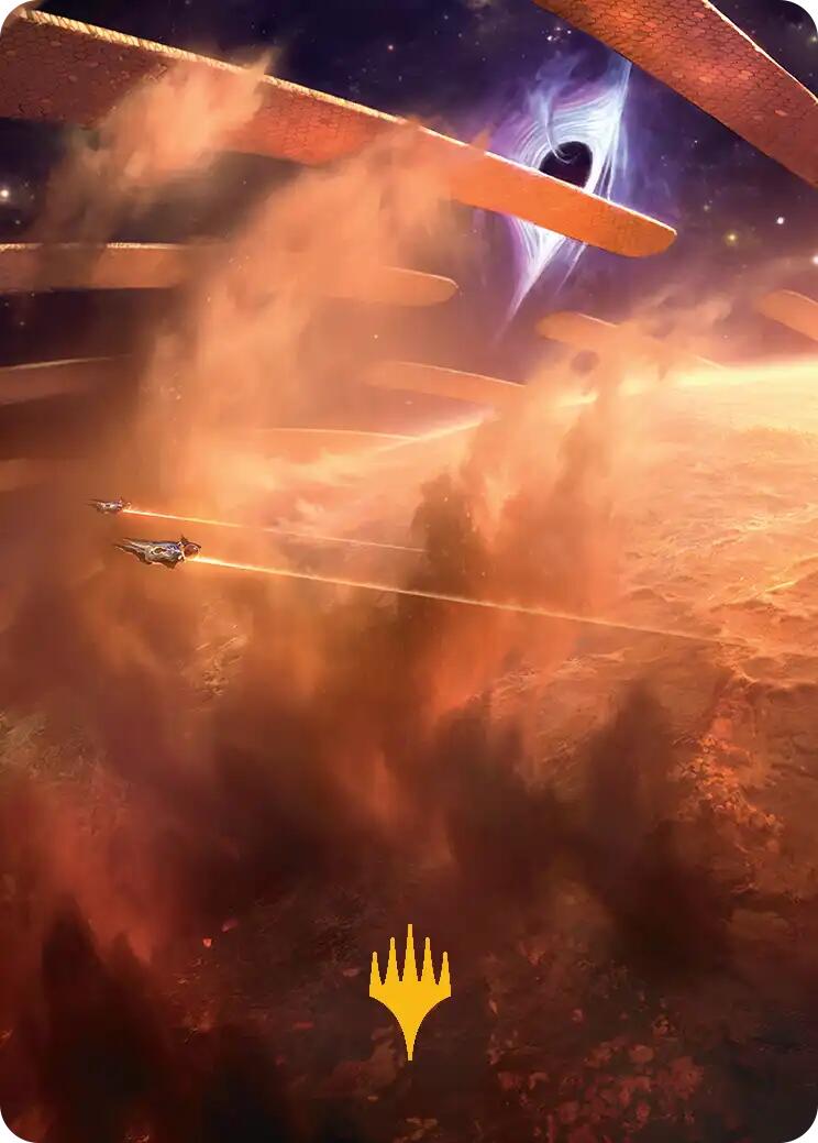 Adagia, Windswept Bastion Art Card (Gold-Stamped Planeswalker Symbol) [Edge of Eternities Art Series] | Lots Moore NSW