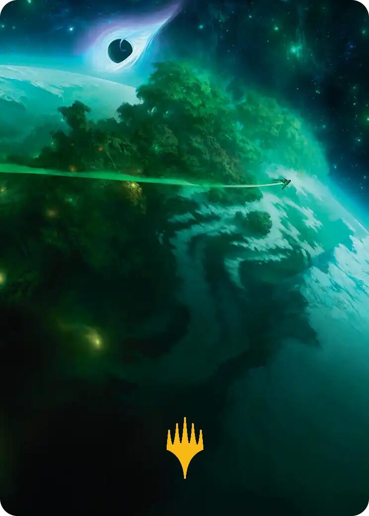 Evendo, Waking Haven Art Card (Gold-Stamped Planeswalker Symbol) [Edge of Eternities Art Series] | Lots Moore NSW