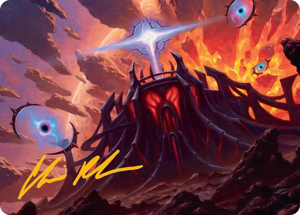 Secluded Starforge Art Card (Gold-Stamped Signature) [Edge of Eternities Art Series] | Lots Moore NSW
