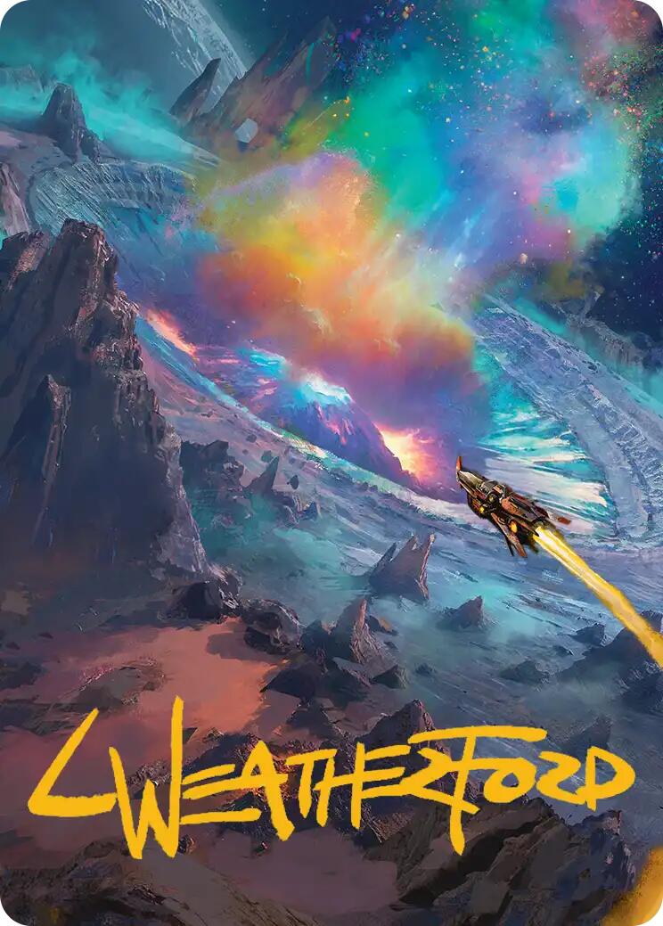 Meteor Crater Art Card (Gold-Stamped Signature) [Edge of Eternities Art Series] | Lots Moore NSW