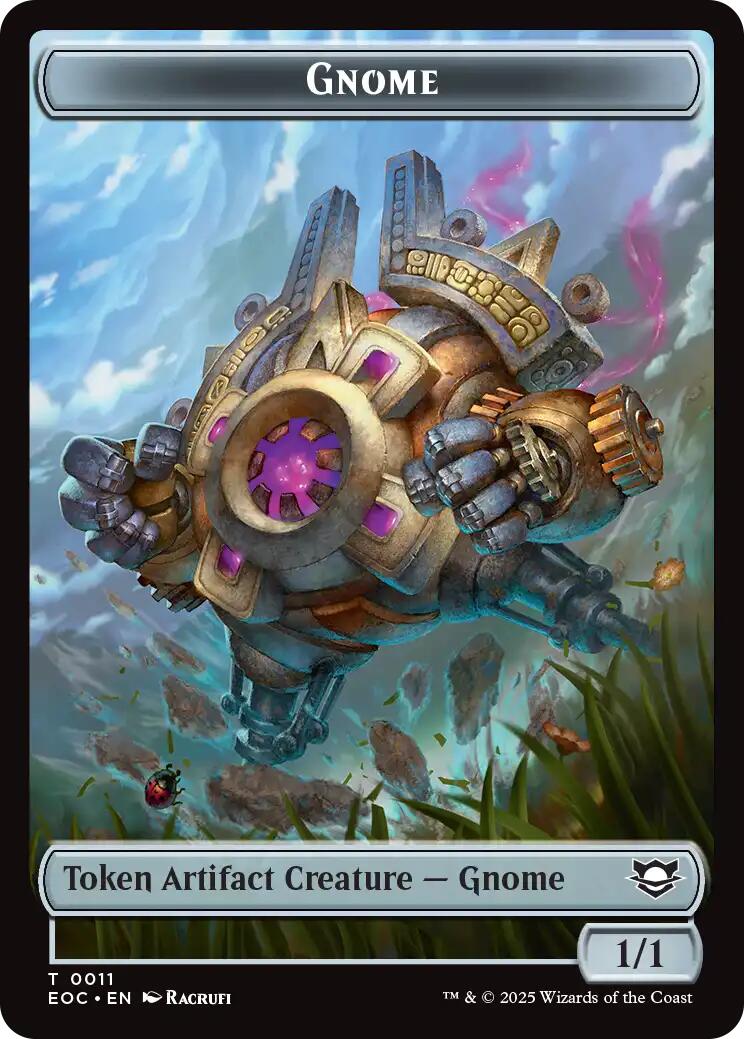 Gnome // Golem (0014) Double-Sided Token [Edge of Eternities Commander Tokens] | Lots Moore NSW