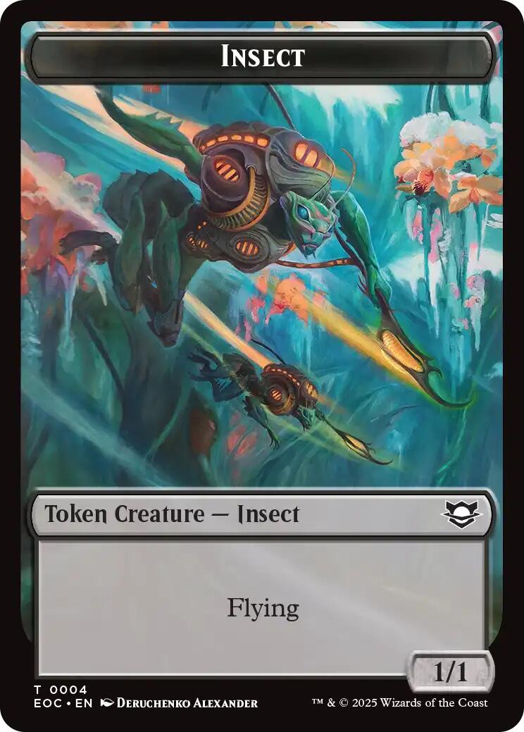 Insect // Elemental (0007) Double-Sided Token [Edge of Eternities Commander Tokens] | Lots Moore NSW