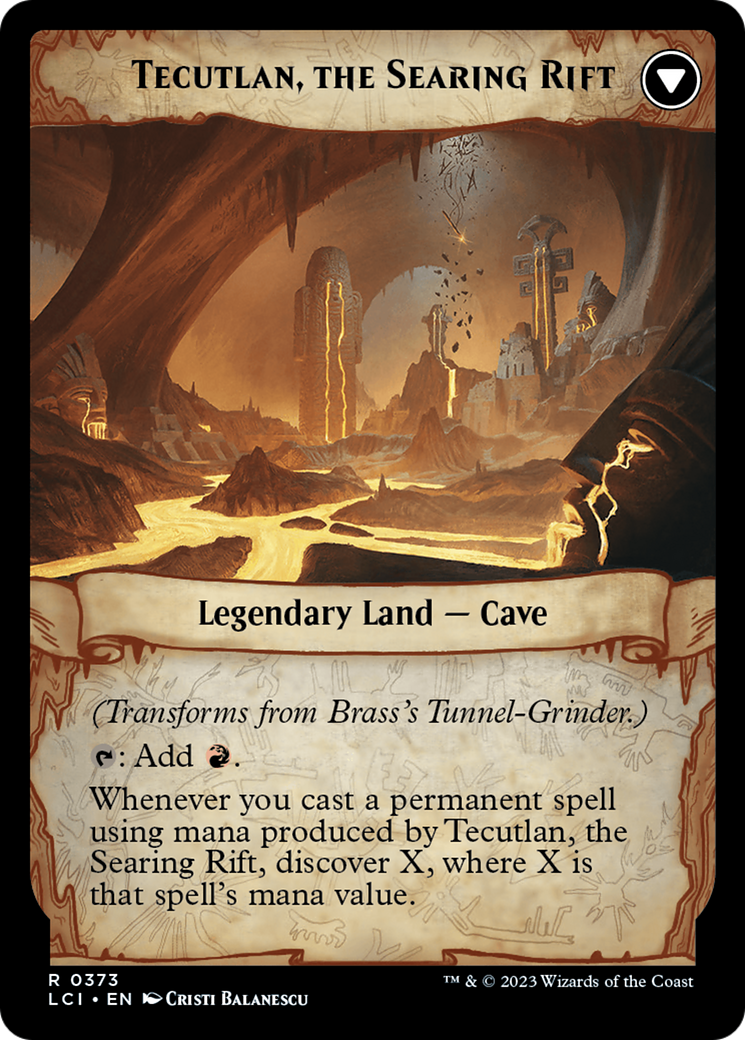 Brass's Tunnel-Grinder // Tecutlan, The Searing Rift (Extended Art) [The Lost Caverns of Ixalan] | Lots Moore NSW