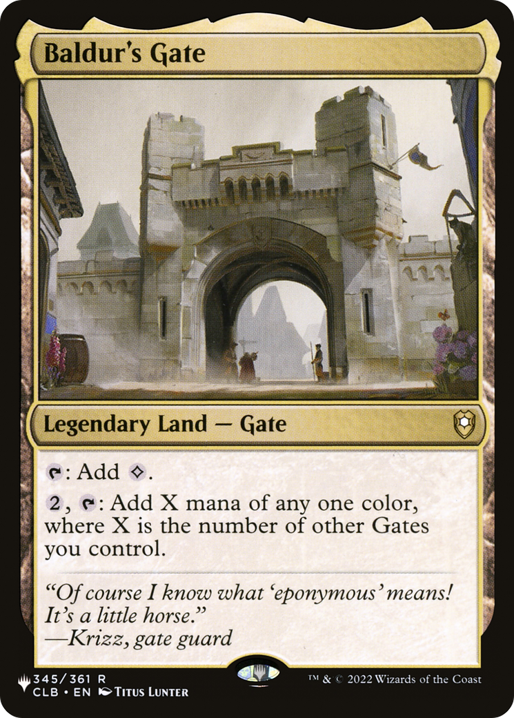 Baldur's Gate [The List] | Lots Moore NSW