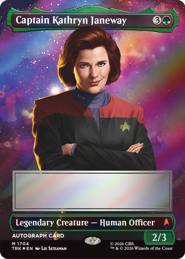 Captain Kathryn Janeway (Borderless) (Signed) [Star Trek] | Lots Moore NSW