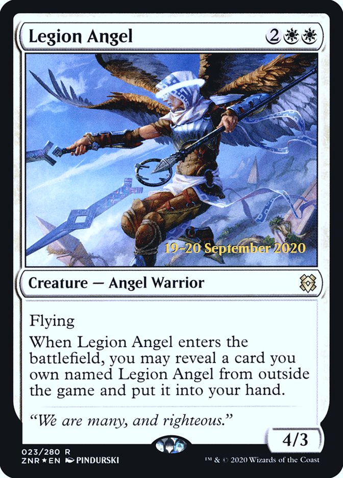 Legion Angel [Zendikar Rising Prerelease Promos] | Lots Moore NSW