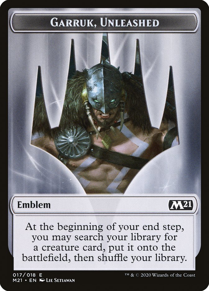 Garruk, Unleashed Emblem [Core Set 2021 Tokens] | Lots Moore NSW