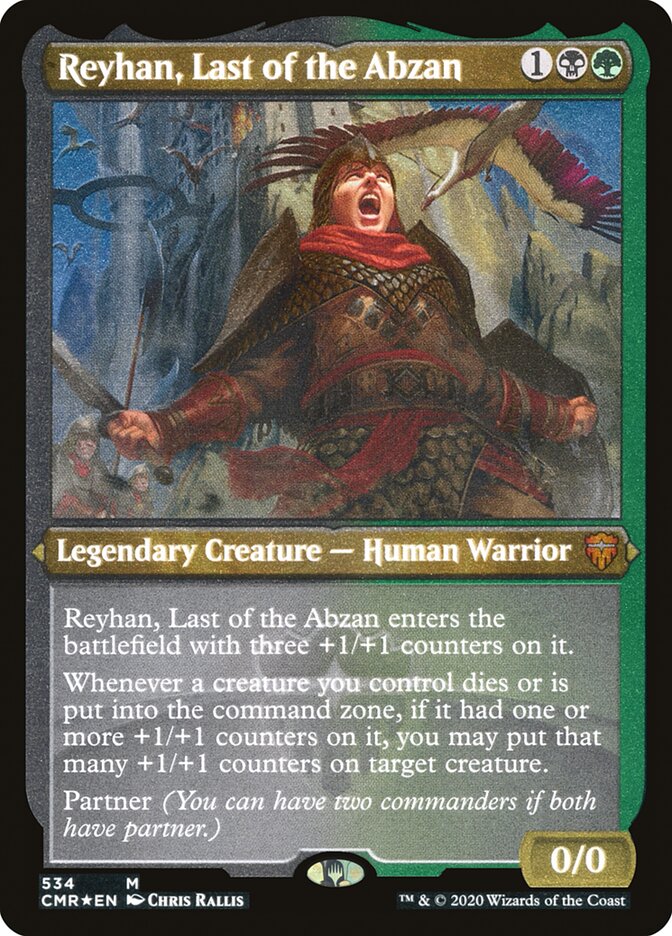 Reyhan, Last of the Abzan (Etched) [Commander Legends] | Lots Moore NSW