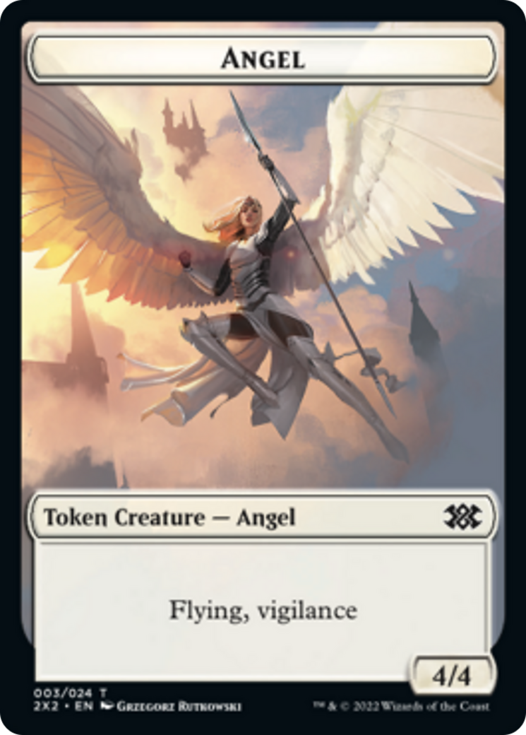 Drake // Angel Double-Sided Token [Double Masters 2022 Tokens] | Lots Moore NSW