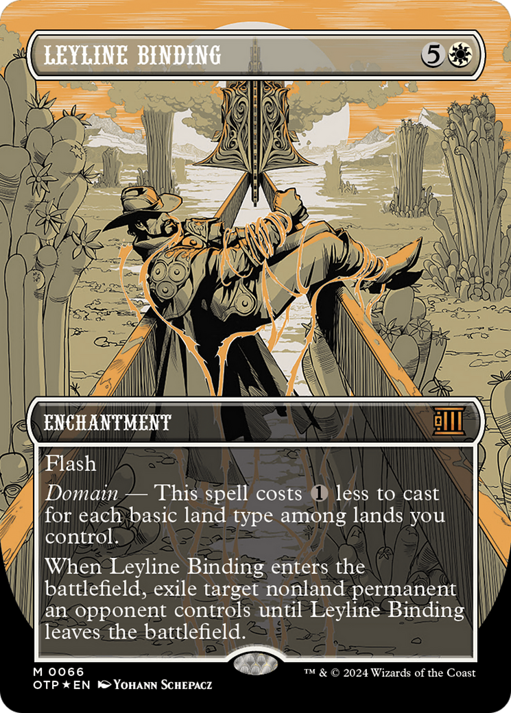 Leyline Binding (Textured Foil) [Outlaws of Thunder Junction: Breaking News] | Lots Moore NSW