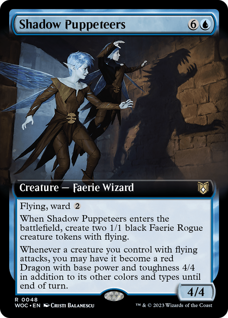 Shadow Puppeteers (Extended Art) [Wilds of Eldraine Commander] | Lots Moore NSW