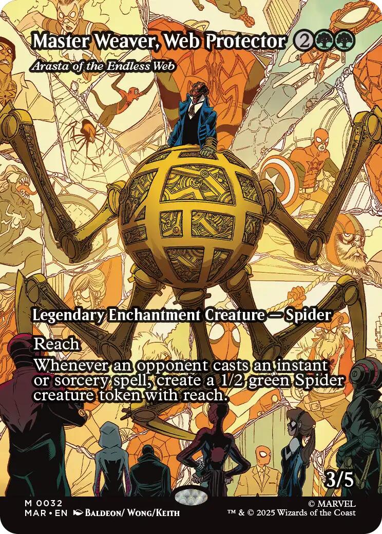 Master Weaver, Web Protector - Arasta of the Endless Web (Borderless) [Marvel Universe: Eternal-Legal] | Lots Moore NSW