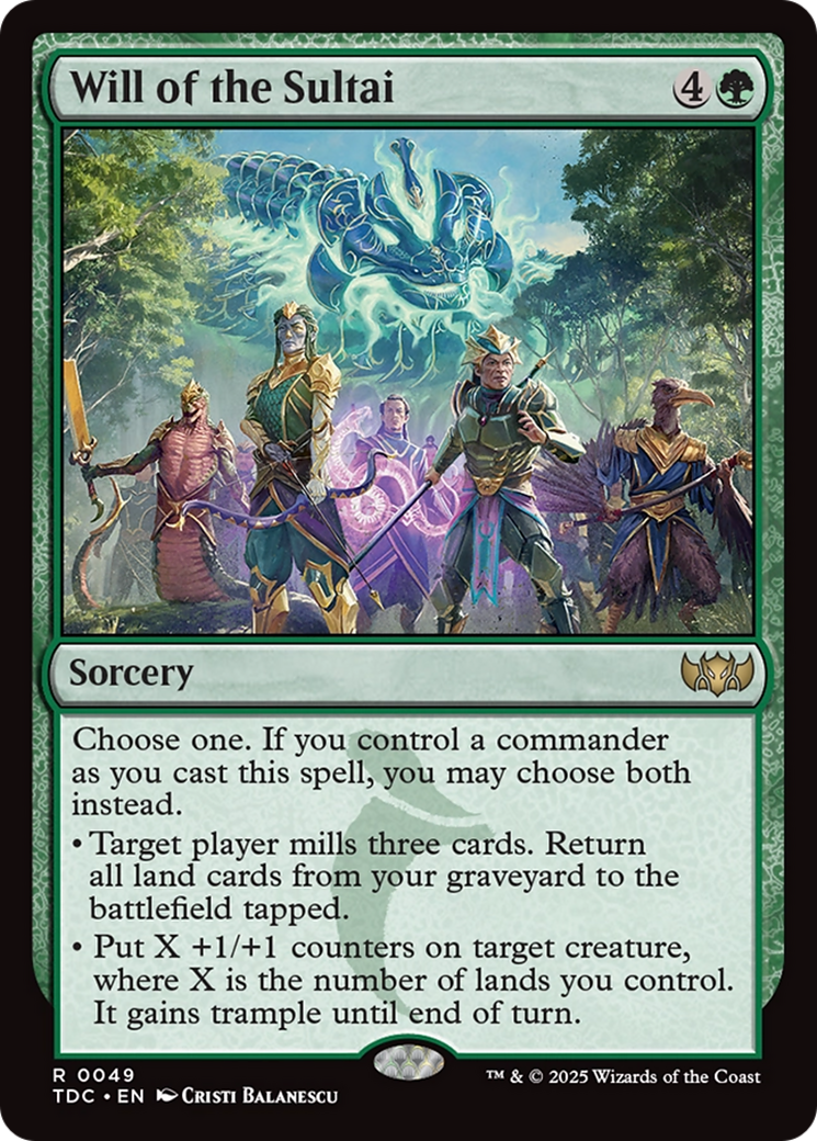 Will of the Sultai [Tarkir: Dragonstorm Commander] | Lots Moore NSW