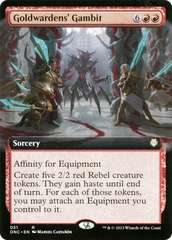 Goldwardens' Gambit (Extended Art) [Phyrexia: All Will Be One Commander] | Lots Moore NSW