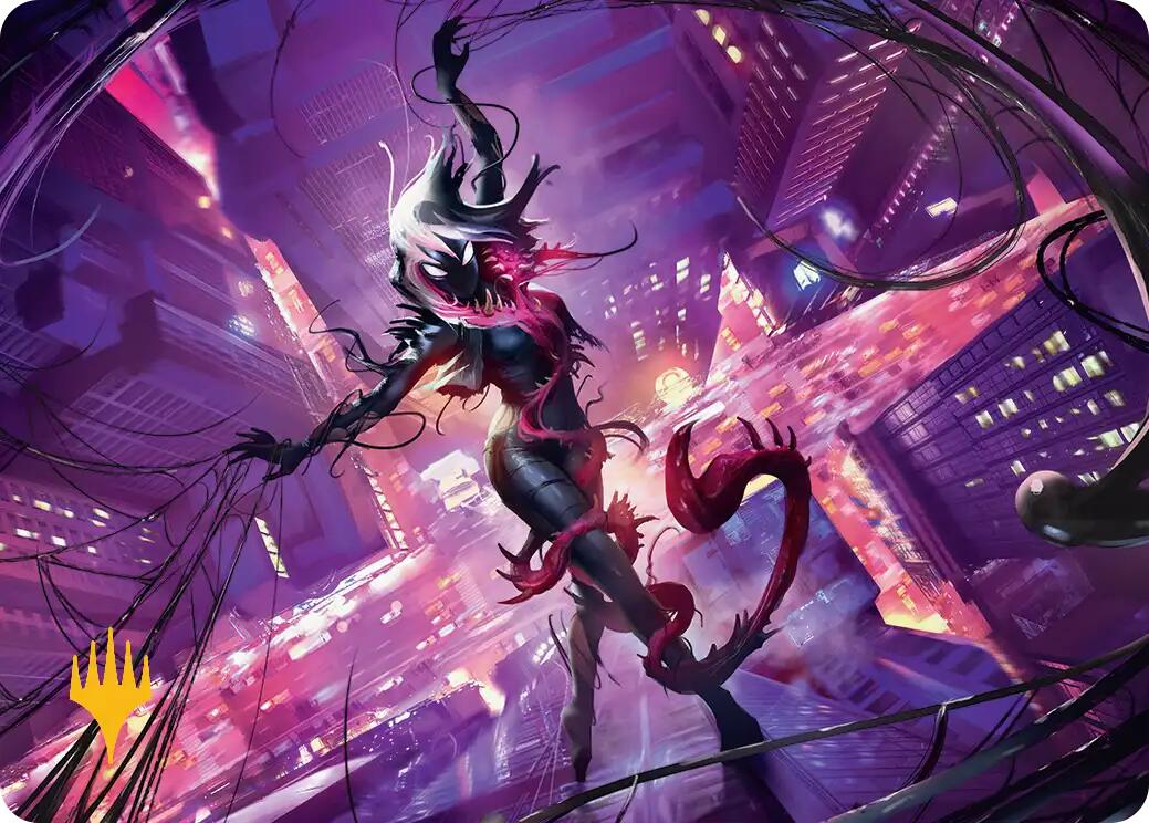 Gwenom, Remorseless Art Card (Gold-Stamped Planeswalker Symbol) [Marvel's Spider-Man Art Series] | Lots Moore NSW