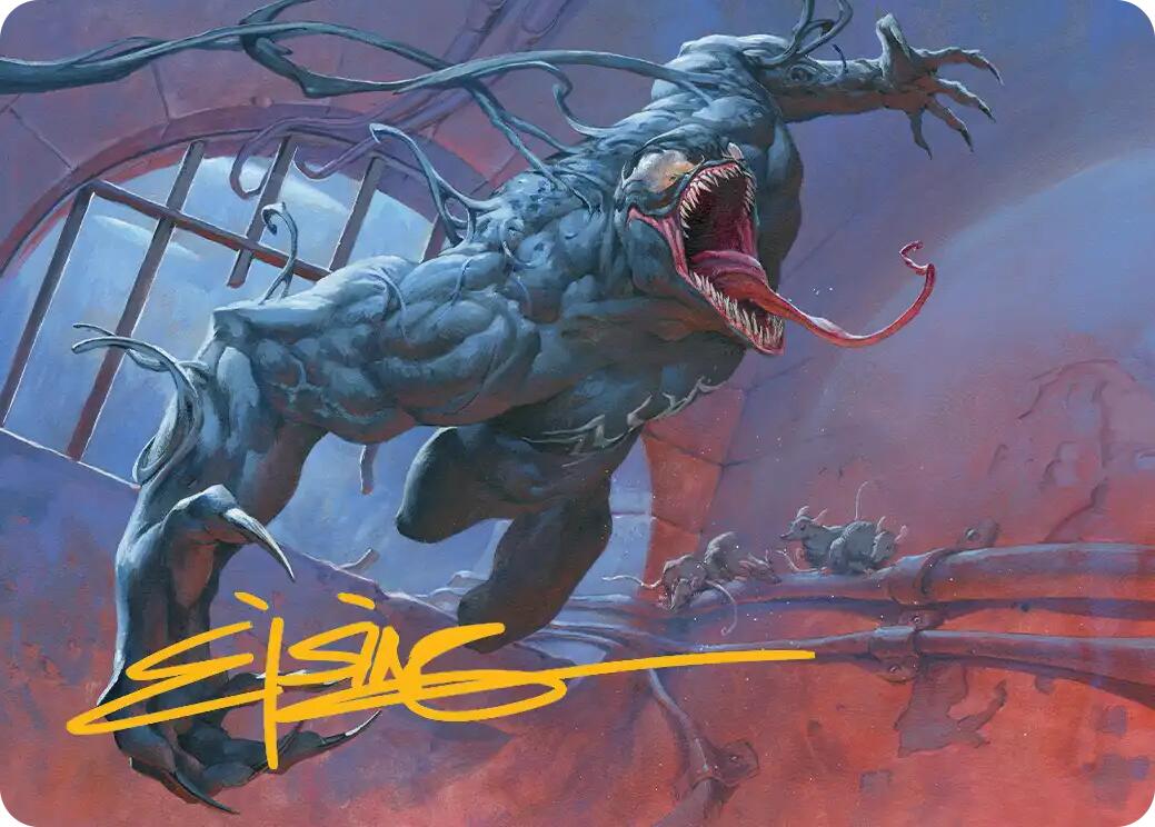 Venom, Evil Unleashed Art Card (Gold-Stamped Signature) [Marvel's Spider-Man Art Series] | Lots Moore NSW