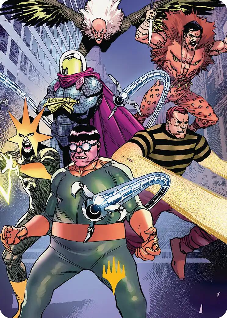 Behold the Sinister Six! Art Card (45/54) (Gold-Stamped Planeswalker Symbol) [Marvel's Spider-Man Art Series] | Lots Moore NSW