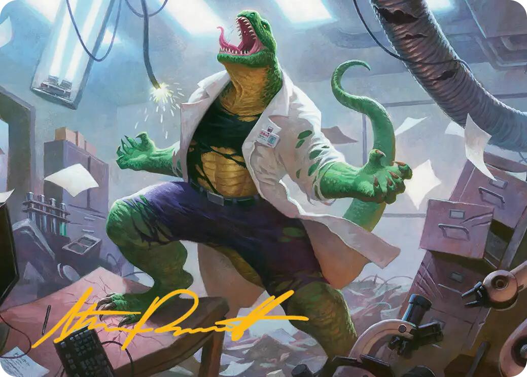 Lizard, Connors's Curse Art Card (Gold-Stamped Signature) [Marvel's Spider-Man Art Series] | Lots Moore NSW