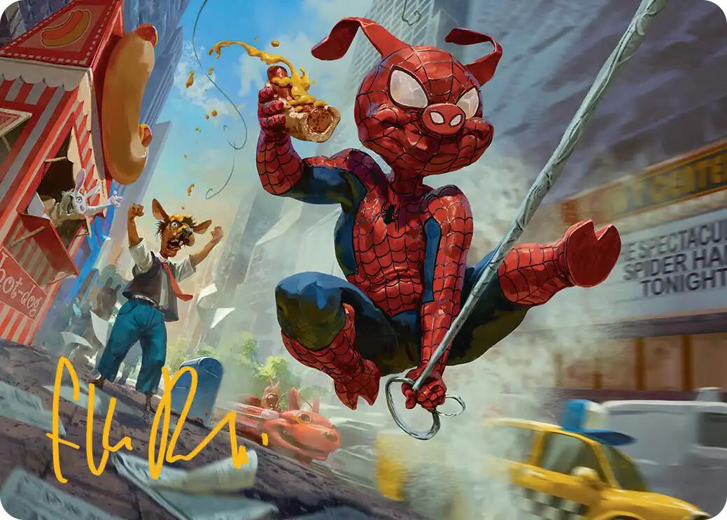 Spider-Ham, Peter Porker Art Card (Gold-Stamped Signature) [Marvel's Spider-Man Art Series] | Lots Moore NSW